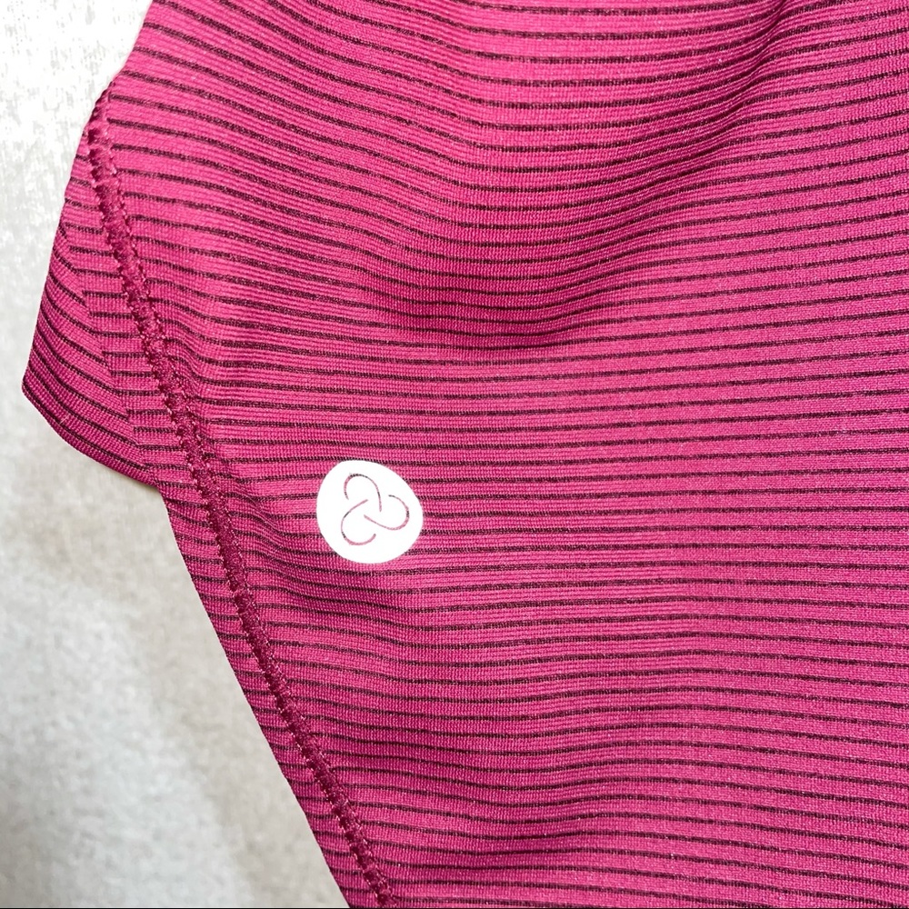 Zella Red Striped Cut-Out Racerback Tank Top - Picture 3 of 7